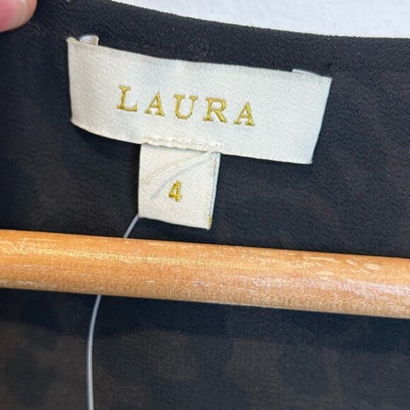 Laura Leopard Print V-Neck Blouse Brown - Picture 5 of 9